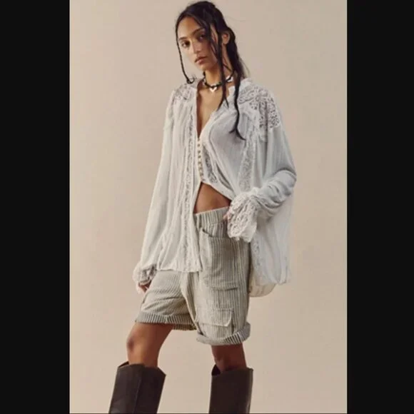 Free People Georgia Tunic Bright White SIZE SMALL - Picture 1 of 7